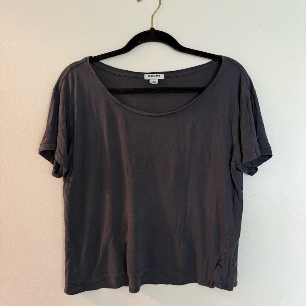 Old Navy Women's Charcoal Short Sleeve Tee